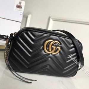NEW Authentic💕 G.U.C.C.I💕 G G💕 Marmont Small Camera Bag